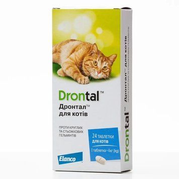 Дронтал таблетки от глистов для котов, 24 шт. (37637) 475916(37637) фото