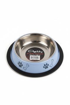 Миска Agility метал.кольорова червона та блакитна (180мл. 15.5 см),арт.,(0997) 560997(РС-1127 А) фото