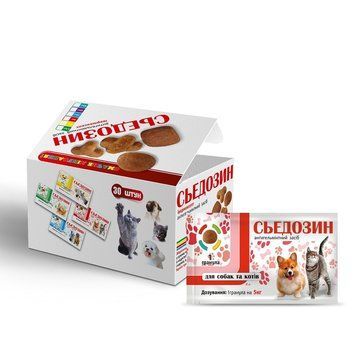 Сьедозин от глистов для собак и кошек 5 кг (только по 90 шт), арт.,(21785) 4820098821778 фото