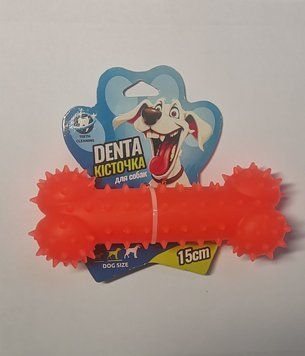 Іграшка для собак, кісточка "Denta" з шипами та ароматом ванілі (15см.),арт.,(26810) 4820098826810 фото