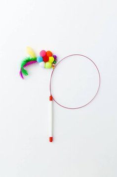 Игрушка-удочка для кошек с цветочком и колокольчиком, арт.,(4363-M) 4063-М-HCT фото