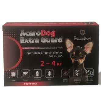 Протипаразитарна таблетка для собак (2-4кг) "AcaroDog Extra Guard" Palladium,арт.,(972712) 972712.. фото