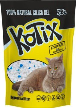 Наповнювач для котячого туалету Kotix Силікагелевий поглинаючий 7,6 л, арт.,(882608) KOTIX-7.6(882608) фото