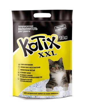 Наповнювач для котячого туалету Kotix Силікагелевий поглинаючий 10 л, арт.,(837608) 661304 фото
