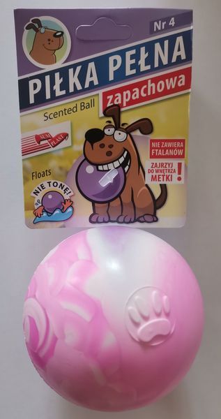 "Sum-Plast" - Мяч, игрушка для собаки с ароматом ванили №4,диам.(8см.)арт.,(013687) 013687 фото