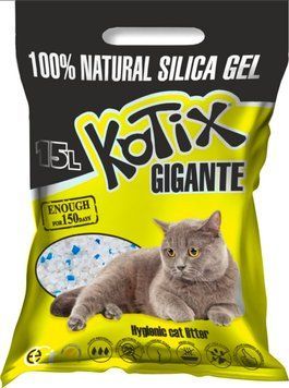 Наповнювач для котячого туалету Kotix GIGANTE Силікагелевий поглинаючий 15 л, арт.,(837615) KOTIX-15(837615) фото