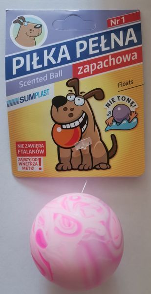 "Sum-Plast" - Мяч, игрушка для собаки с ароматом ванили №1,диам.(5см.)арт.,(013724) 013724 фото