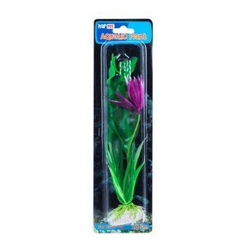 Искусственное растение для аквариума "Aquatic Plant" зеленое с цветком 20см.,арт.,(2B54) 609052(2b54) фото